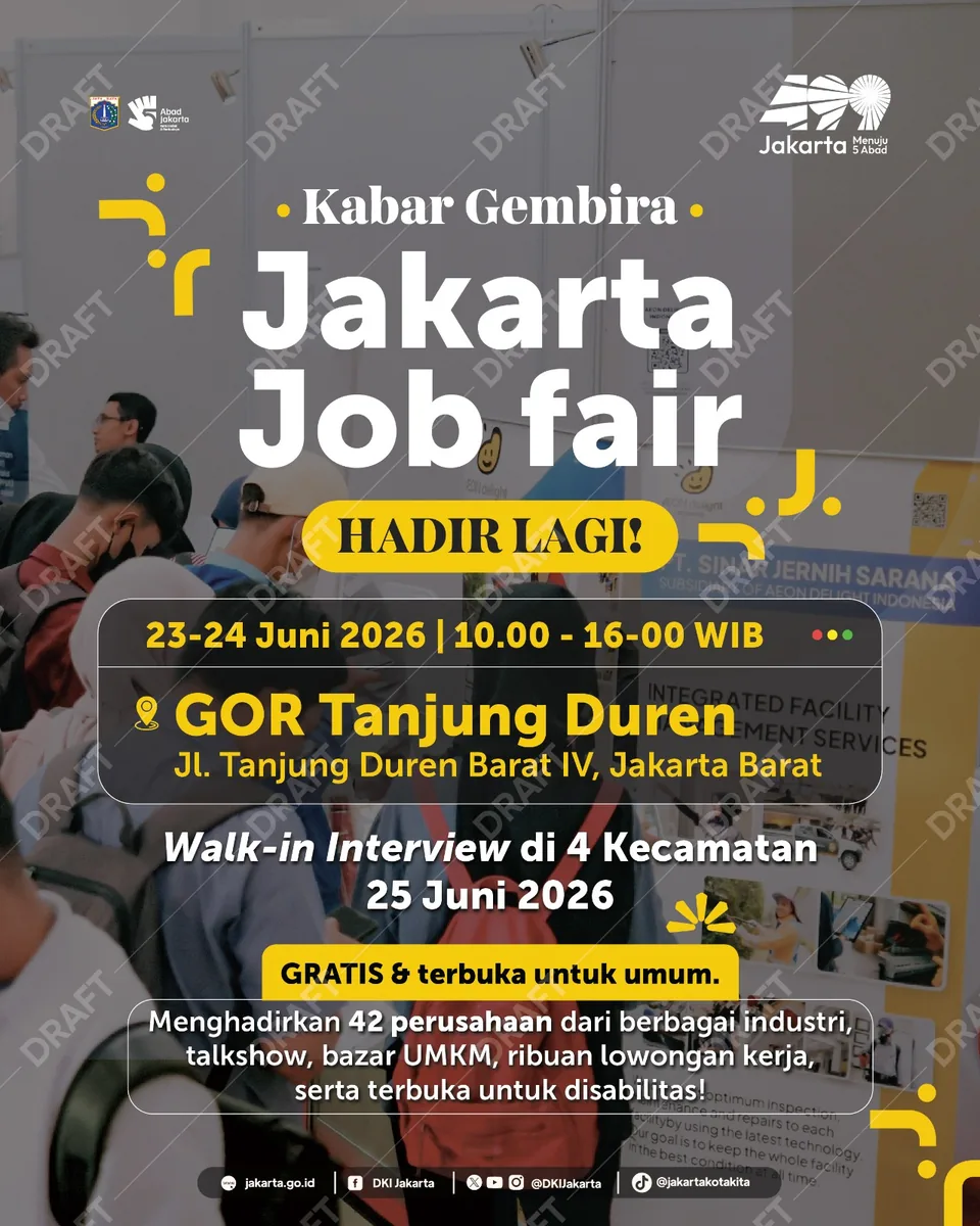 Job Fair Kabupaten Karo 2026 (Suku Dinas TKTE Wilayah Kabupaten Karo Barat) : 23-24 Juni 2026